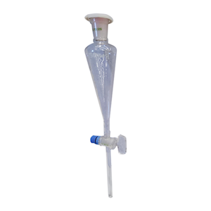 Scherf Prazision Separating Funnel, Acc. to Squibb, with Stopcock, 50mL, Socket Joint 19/26, Borosilicate Glass, European, Each Each