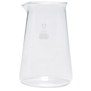 Bomex Beaker, 125ml, Conical, Graduated with Spout, Borosilicate Glass, Each