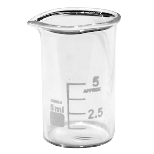 Livingstone Beaker, 5ml, Low Form, with Spout, 22 (Diameter) x 30 (Height) mm, European, Each Each