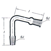 Bend Glass Recovery Slopping 75 Socket Joint 14/23 length 67mm European Each