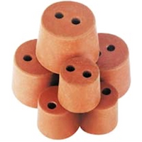 Livingstone Rubber Stopper, Two Holes, 35mm Base x 43mm Top x 43mm Height, Each Each