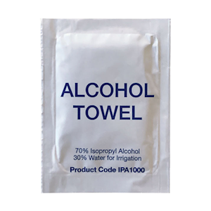 Briemar 70pct Isopropyl Alcohol Towel, 30pct Water for Irrigation, 160 x 140mm, 1,000 Pieces/Box