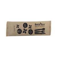 Anchor Packaging BetaEco Wooden Cutlery Combo, Knife, Fork, Spoon & Napkin, 100pct Compostable, 400 Sets/Carton Carton