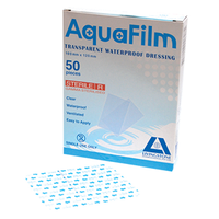 Out of Date, Discounted, Aqua-Liv Transparent Film Dressing, w/o Pad, 10 x 12cm, 50/Box, Original Condition, Whilst Stock Last Box