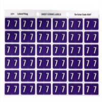 Avery Side Tab Colour Coding Label, '7', 25 x 38mm, Purple, 180 Labels/Pack Pack