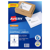 AVERY INKJET LABELS J8165M 8UP400L PK/50 Pack