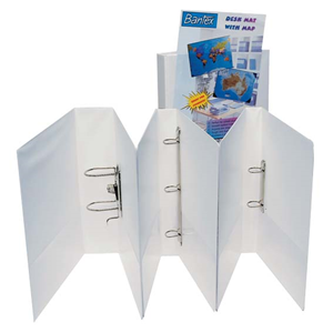 Bantex Insert Ring Binder, A4, 50mm, 3 D-Rings, White, Each Each