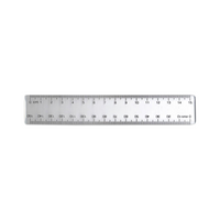 BANTEX RULER SCALE 15 CM - INCH PLASTIC CLEAR EA Each