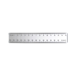 BANTEX RULER SCALE 15 CM - INCH PLASTIC CLEAR EA Each