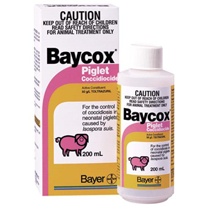 Baycox Piglet Coccidiosis 200ML S5 Each