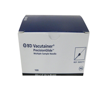 BD Vacutainer® Multiple Sample Needle, 22 Gauge x 1.5 Inches, 38mm, Black, Sterile, 100/Box Box
