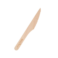 BetaEco Wooden Knife, 165mm, FSC 100pct, Forest Birch, Coated, 100 Pieces/Pack, 10 Packs/Carton, 1000/Carton Carton