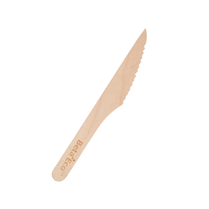 BetaEco Wooden Knife, 165mm, FSC 100pct, Forest Birch, Coated, 100 Pieces/Pack, 10 Packs/Carton, 1000/Carton Carton
