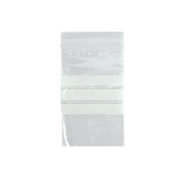 Livingstone Resealable Zip Lock Bag, 50 x 75 mm, 40 microns Thick, with 3 White Panels, Recyclable Plastic, Clear, 1000/Box Box