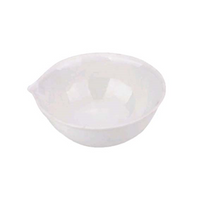 Livingstone Evaporating Dish, 100mL, 90mm Diameter x 35mm Height, Round Bottom with Spout, Porcelain, 20 Pieces/Box Box
