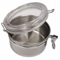 Canister Container, 850ml, Stainless Steel, Each Each