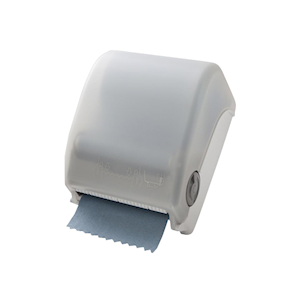 Caprice Auto-Cut Towel Dispenser, 27(L) x 23(W) x 27(H)cm, ABS Plastic, Grey White, Each