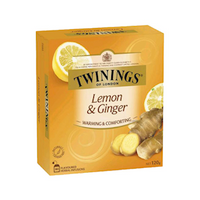 Twinings Lemon and Ginger Tea Bags, 80 Pieces/Pack Box