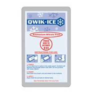 Qwik-Ice Instant Cold Pack, Ammonium Nitrate Free, 18 x 11cm, 198 Square cm, Recyclable Polyethylene & Nylon Pouch, 20/Pack Box