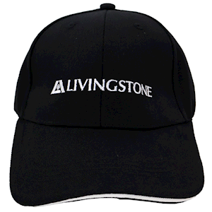 Livingstone Dad Hat, 11 x 7cm, Circumference 58 - 62cm, Cotton, Black, Each Each