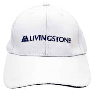 Livingstone Dad Hat, 11 x 7cm, Circumference 58 - 62cm, Cotton, White, Each Each