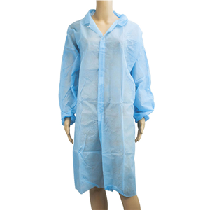 Liv Isolation Gown, Dust Coat, Long Sleeve, Easy One Touch Hook Loop Fastener Button w/o Pocket, Free Size, Nonwoven, Blue, 100/Ctn Carton