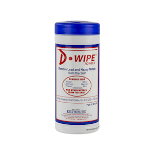 D-Lead Wipe Towel, Removes Lead and Heavy Metals from the Skin, 40 Towels/Dispenser