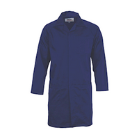 DNC Laboratory Coat, Dust Coat, 200GSM, 90 - 95cm, Small, 65pct Polyester, 35pct Cotton, Dark Blue, Each Each