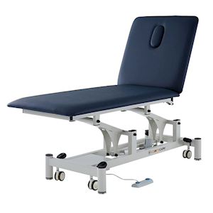 2 Section Medical Examination Couch, Black, Each Each
