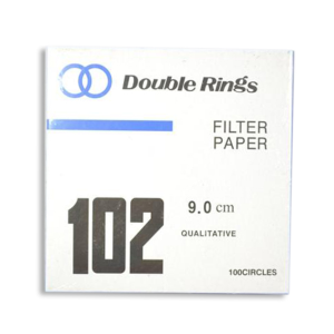 Double Ring Filter Paper, Qualitative, Medium Speed General Laboratory, No.102 (No.1), 70mm Dia, 8~10um Pore Size, Biodegradable, 100/Box