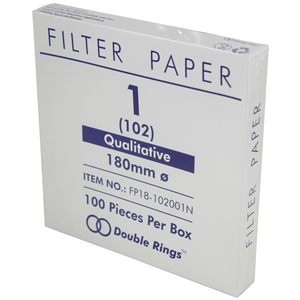 Double Ring Filter Paper, Qualitative, Medium Speed General Laboratory, No.102 (No.1), 70mm Dia, 8~10um Pore Size, Biodegradable, 100/Box