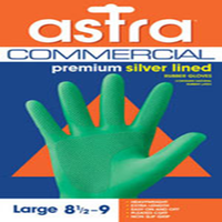 Ansell Silver Lined Natural Rubber Gloves, Biodegradable, Size 6.5, Pink, 1 Pair (144) Pair