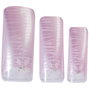 HAWLEY TIPS AIR BRUSHED PINK &WHITE TIGER DESIGN,FLOWER-70 Pack