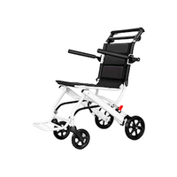 InnovAge Ultralite Folding Transit Wheelchair, Padded Seat, Max Capacity: 100kg, Each