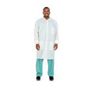 UNI PRECAU LAB COAT-SMS-WHT-MED 25/PK Carton