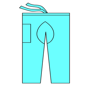 Halyard Scrub Pants, 3 Layers SMS Fabric, Blue, Large, Each Pack