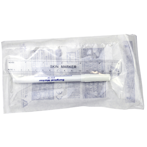 Out of Date, Livingstone Surgical Skin Marker, Standard Tipster Pen with Ruler, Sterile, Violet 40/Box Price Discounted While Stocks last Box