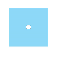 Multigate Protex®4 Drape, 60 x 60cm, Oval Aperture 8 x 6cm, Sterile, 100 Pieces/Carton Carton