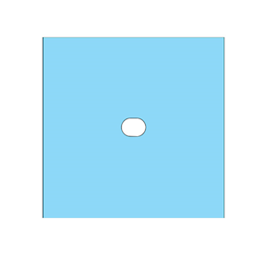 Multigate Protex®4 Drape, 60 x 60cm, Oval Aperture 8 x 6cm, Sterile, 100 Pieces/Carton Carton