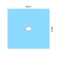 Multigate Protex®4 Drape, 60 x 60cm, Oval Aperture 8 x 6cm, Adhesive Corner Tabs, Sterile, 100 Pieces/Carton Pack