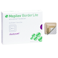 Mepilex Border Lite Silicone Foam Dressings, 4 x 5cm, Self Adherent, 10/Box Box