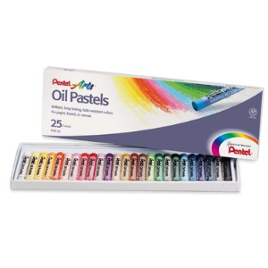 PENTEL ROUND STICK OIL PASTEL25/PK PHN-25 Box