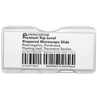 Livingstone Premium Top Level Prepared Slide, Potamogeton, Pondweed, Floating Leaf, Transverse Section, Each Each