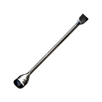 Livingstone Spatula, 160mm, 15 x 15mm Flat Ends and 20 x 30mm Bent, Stainless Steel, Each