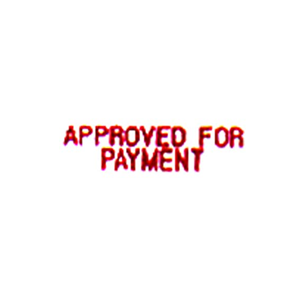 S/INKING SHINY APPROVED FOR PAYMENT RED EA Each