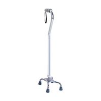 Livingstone Adjustable Aluminium Swan Quad Cane, Tube with Small Steel Base 70 - 94cm Height, Each Each
