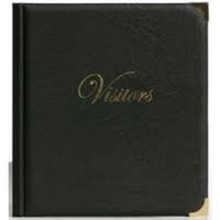 ZIONS VISITORS BOOK 72 BLACK Each