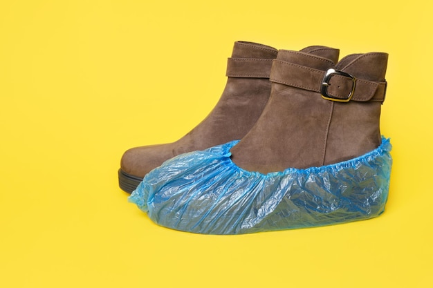Protective boot cover for shoes to ensure hygienic indoor solutions.