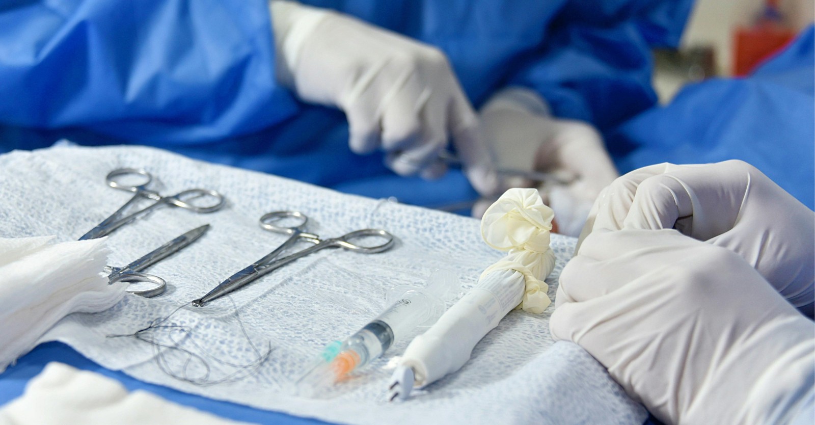 Surgical Gloves in use at a hospital
