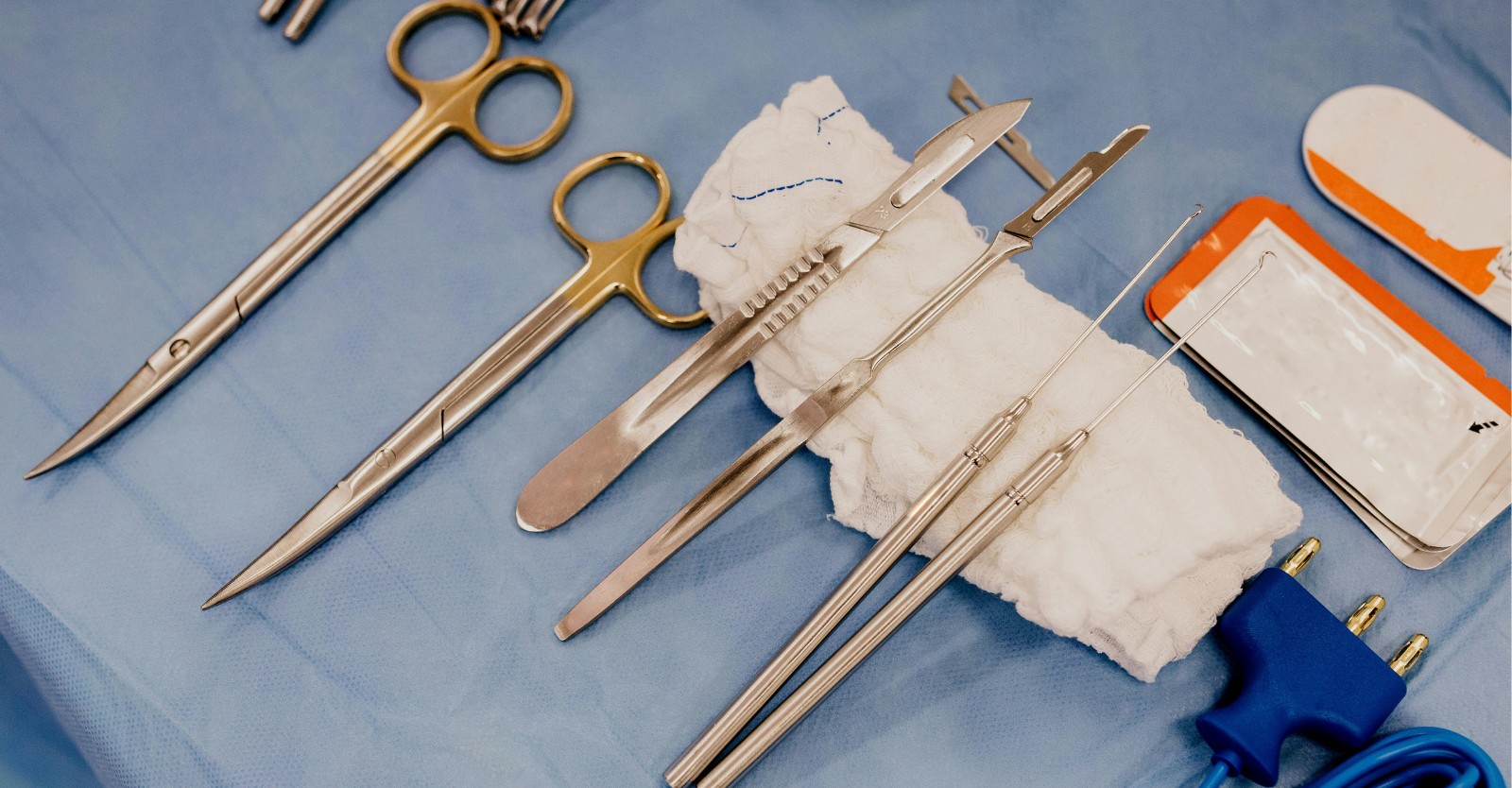 Scalpel Blade and Other Medical Instruments in a Hospital Environment